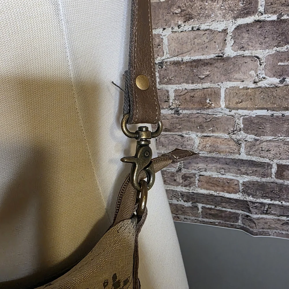 Myra Bag Crossbody Gray Canvas Leather - Picture 6 of 11